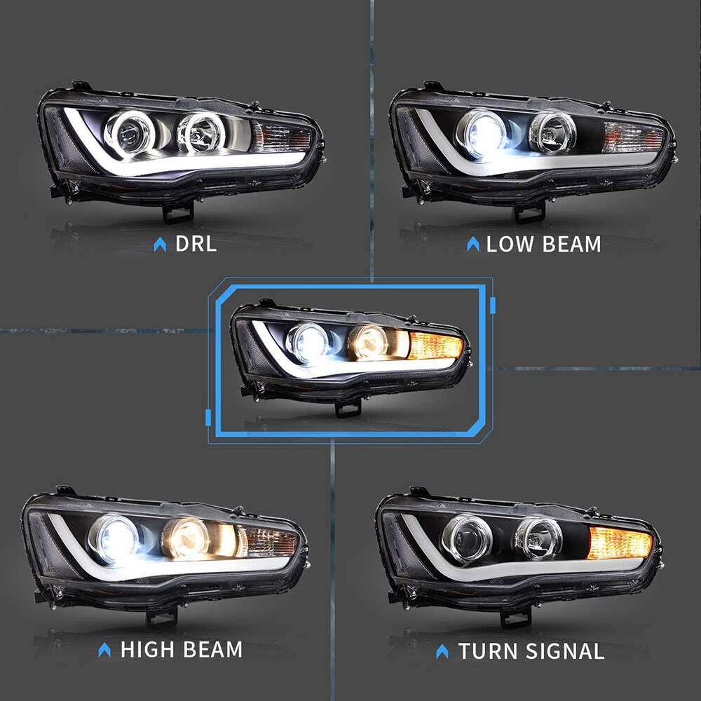 VLAND LED Headlights and Taillights For Mitsubishi Lancer EVO X 2008-2018