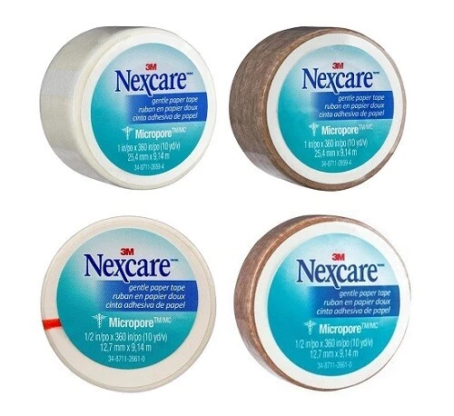 Nexcare Micropore Gentle Paper Tape Tan or White - Different Sizes - Picture 1 of 12