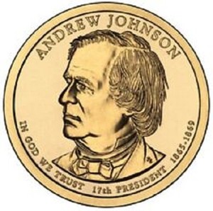 presidential uncirculated brilliant dollar coin andrew johnson
