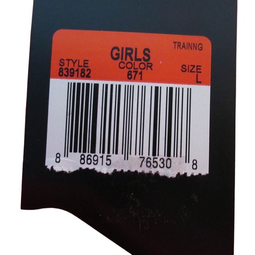Nike Girls Training Jacket L Orange Hoodie Quarter Zip Pullover 839182 NEW - Picture 4 of 4