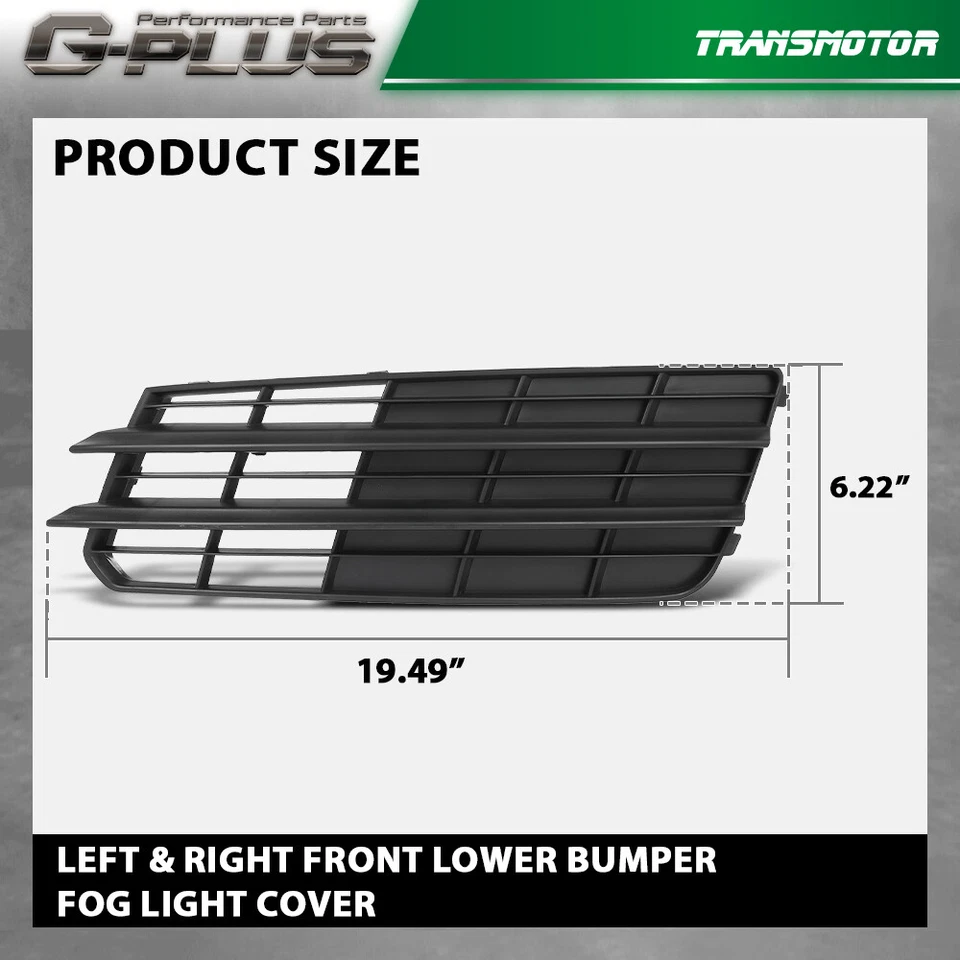 Par de cubiertas antiniebla parachoques inferior delantero derecho+derecho apto para Audi A7 Quattro 2011-2014 Foto 4 de 4