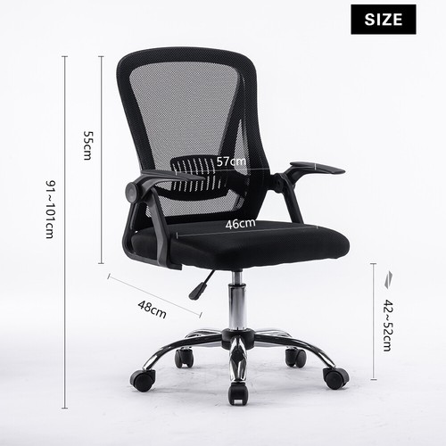 Mesh Back Home Office Chair with Armrest Swivel 5 Casters Computer Desk Chair - Picture 90 of 231