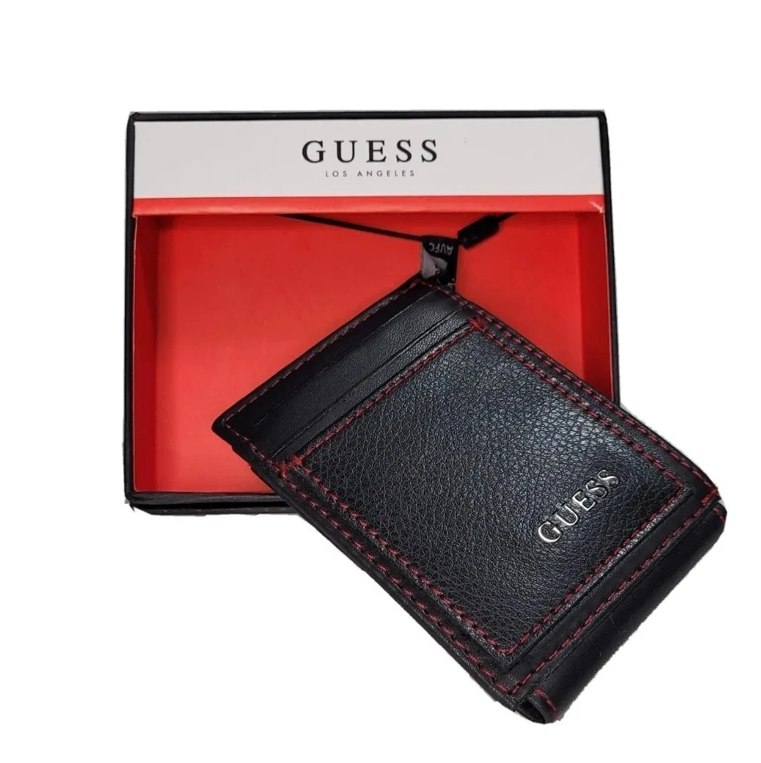 black guess wallet mens