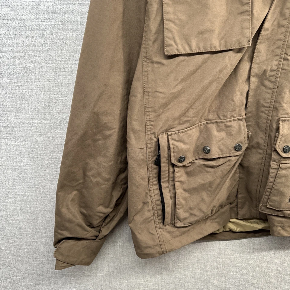 Jaqueta de snowboard masculina L1 Premium marrom média com capuz zíper completo esqui - Imagem 2 de 4