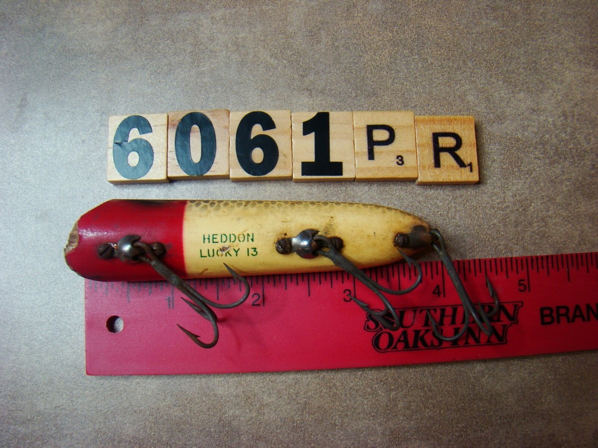 U6061 PR HEDDON WOOD LUCKY 13 FISHING LURE | eBay