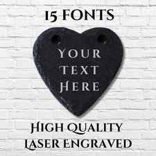 Targa Cuore Ardesia Personalizzata Qualsiasi Testo Insegna Personalizzata Ricordo Inciso Regali
