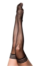 ❣️KIX'IES❣️TAYLOR Essential Sheer Perfection Black Thigh Highs