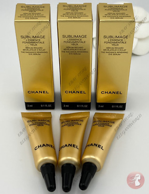 3 X Chanel Sublimage L'essence Fondamentale Yeux Eye Serum 3ml / 0.1 fl oz each