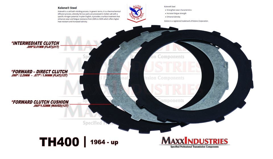 TH400 Turbo Performance Alto Red Kolene Master Rebuild Kit w/Band ...