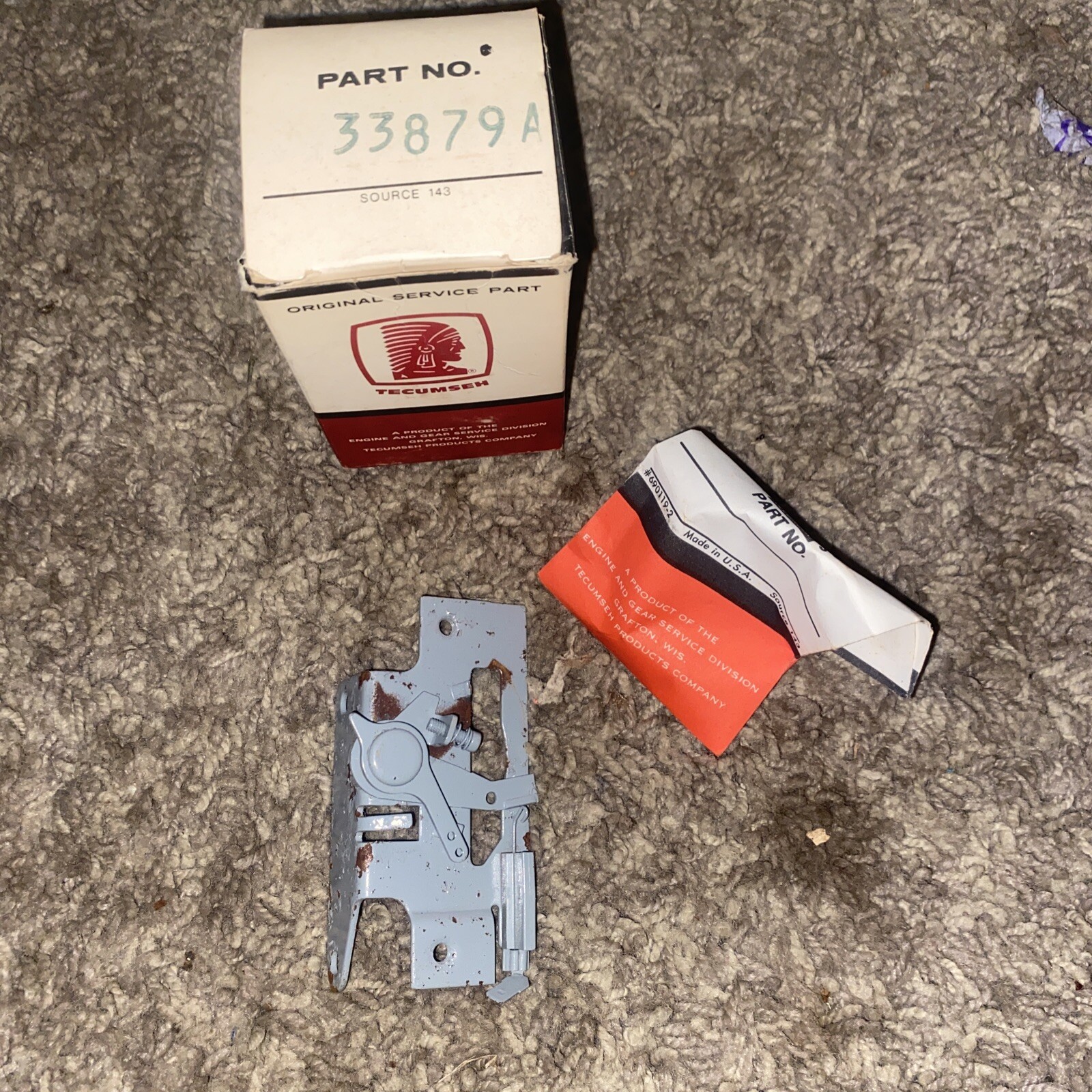 Tecumseh Vintage Nos 33879 Throttle Control Assembly | eBay