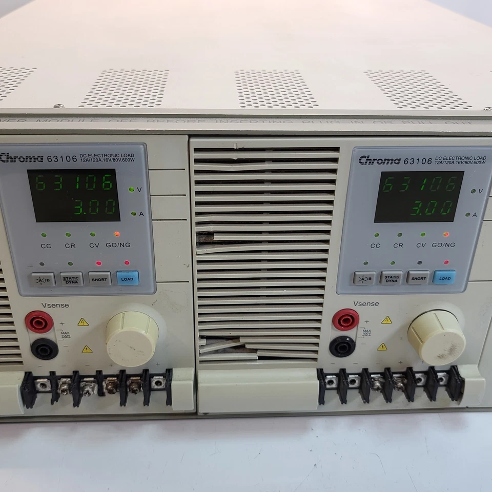 Chroma 6314 DC Electronic Load Mainframe w/ 63106 x2 Modules - Image 4 of 4