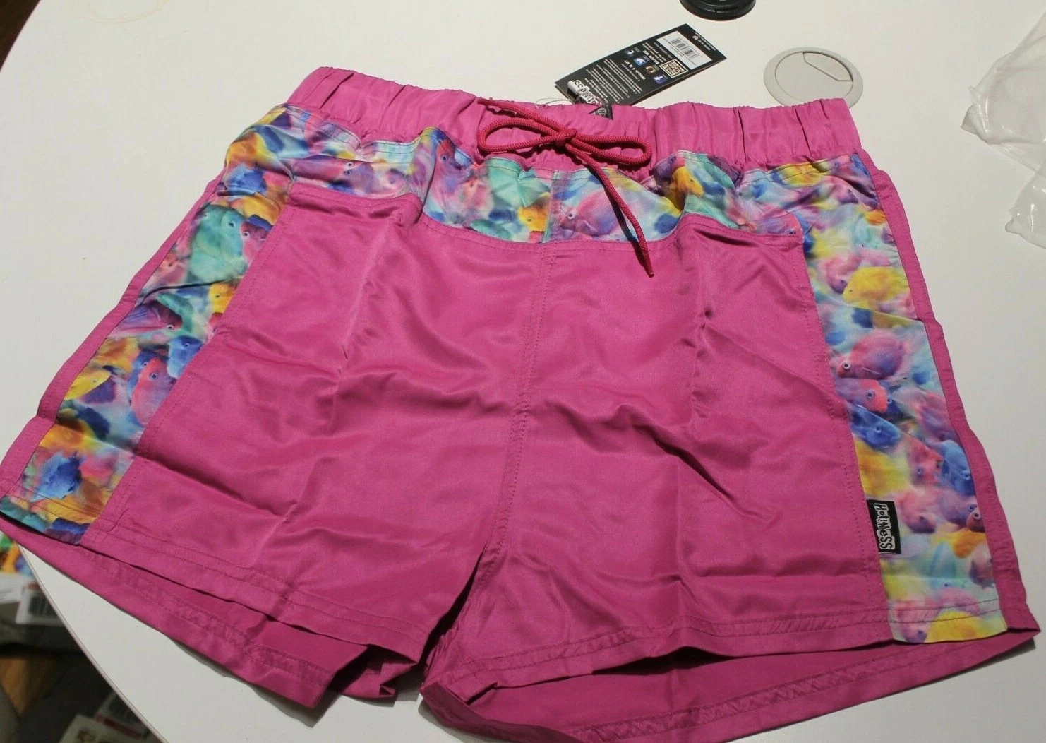 NEW HOTMESS MENS UNDER THE SEA PINK SWIM BOARDIES BOARDSHORTS SIZE 28 INCH