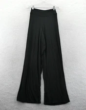 Victorias Secret XS Small Wide Leg Pajama Pants Black Pull On Lounge Pant Sleep