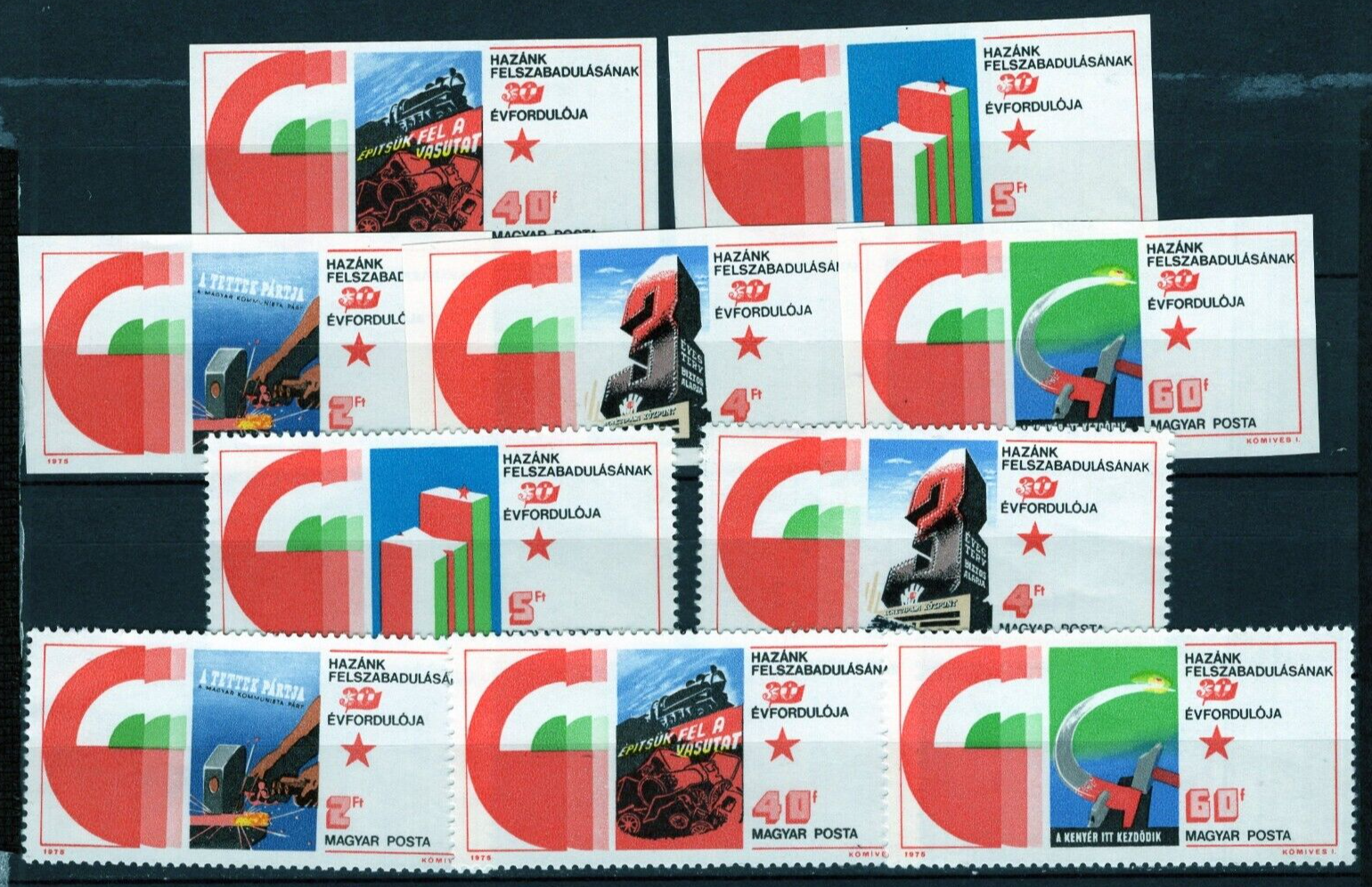 HUNGARY 1975 2 SETS OF 5 STAMPS PERF. & IMPERF. MNH | eBay
