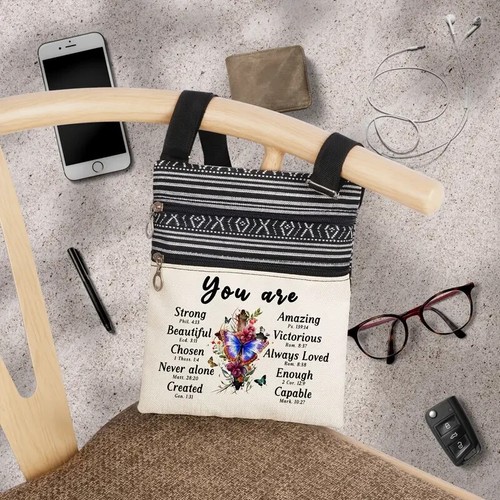 Bag Shoulder lightweight Bible Scripture Bag Adjustable Strap "FREE cardholder" - Picture 4 of 7