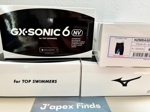 MIZUNO GX SONIC 6 NV N2MBA501 Swimwear Black Turquoise Swim Suit Men Japan New - Picture 7 of 17