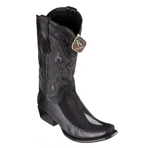 Bota Western King Exótica NEGRA GENUINA STINGRAY Dubai Puntera Cuadrada D 479F1205 - Imagen 1 de 1