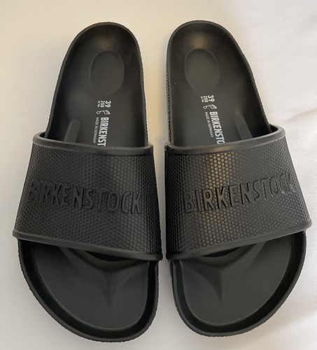 Birkenstock Barbados EVA Slides Sandals Slip On Black Sz 39 Women's US 8 NWOB