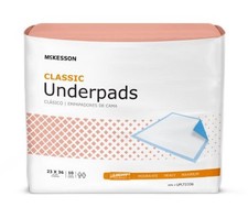 McKesson Classic Underpad Disposable Fluff/Polymer Core light Absorb 23x36" 150