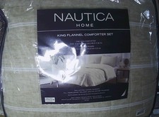 Nautica Home King Flannel Comforter Set NEW Guard Coast