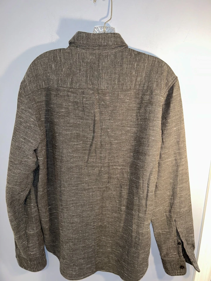 Club Monaco Slim Fit Grey Button Down Shirt, Men's Medium - Image 3 of 4