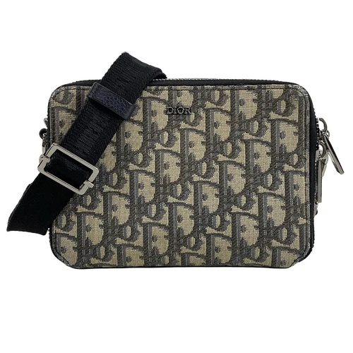 Authentique pochette à bretelles obliques DIOR/ChristianDior Dior 2OBBC119YSE_H05E noir crème