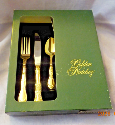 ONEIDA　オネイダ　カトラリーセット Oneida 1984 Golden Natchez 20 Piece Flatware Service For 4 Gold