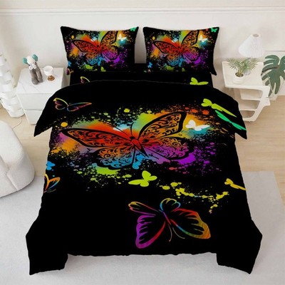 3D Butterfly Background Quilt Cover Set Bedding Sets Pillowcases