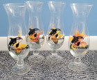Set Of 4  Vintage Sea World Cocktail 22oz souvenir drinking Glasses With Flowers — photo 1