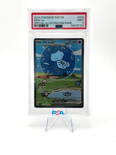 Pokémon Paldean Fates Mew EX 232/091 SIR PSA 9 'Bubble Mew'