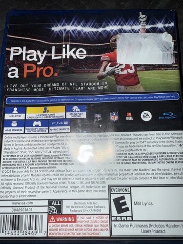 Madden Nfl 25 - Sony PlayStation 4 (Opened But Unused) - Picture 2 of 4