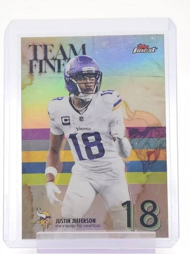 JUSTIN JEFFERSON 2025 TOPPS FINEST TEAM FINEST REFRACTOR #TF-8 VIKINGS Q0154