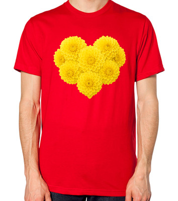 T-Shirt Dahlia Love Herz Blumen Unisex