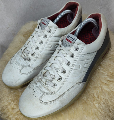 ECCO MENS GOLF SHOE STREET EVO ONE LIGHT SNEAKER CASUAL LEATHER SIZE 10 WHITE