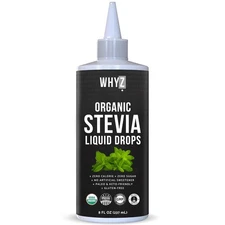 Organic Stevia Liquid Drops Zero Calorie Keto Sweetener for Coffee & Tea 8oz