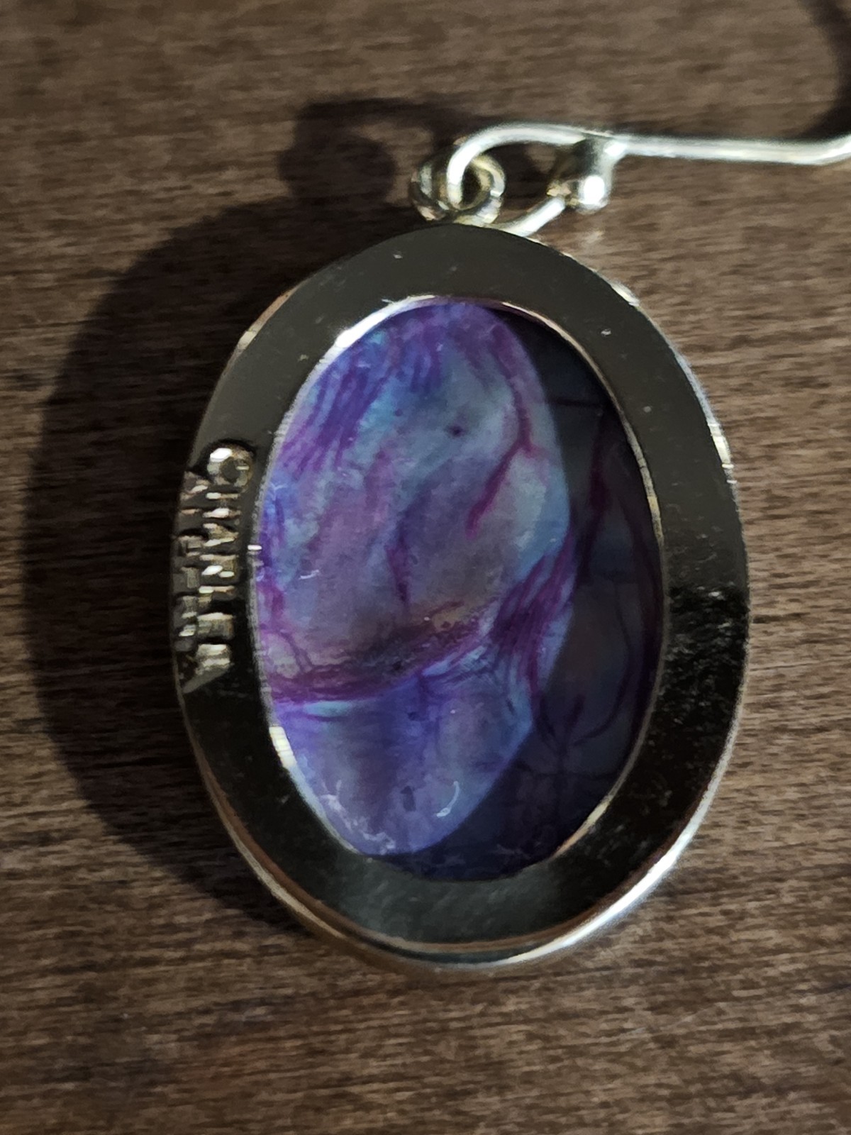 Charles Albert Signed Dangle/Drop Ruby Red Abalon… - image 8