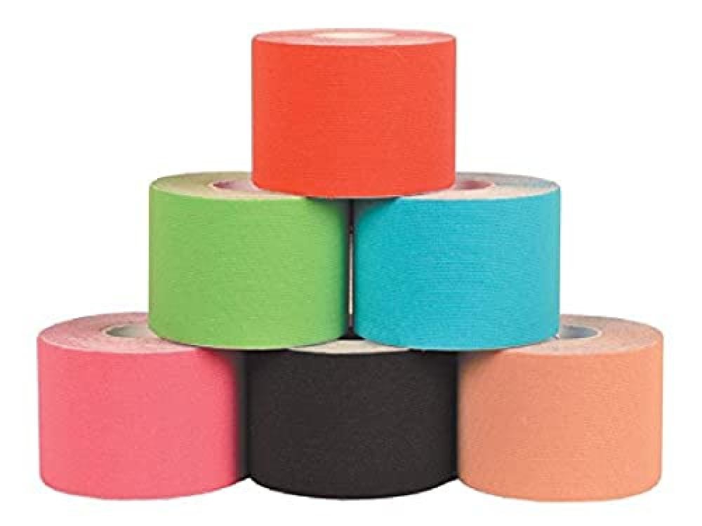 (TG. 6 pz x 5 m x 5 cm) GIMA 34752 Taping Kinesiologia, 5 m x 5 cm, Mix 6 Colori