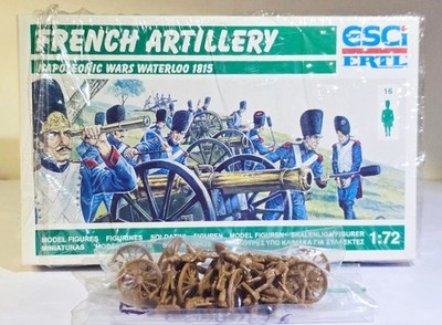ESCI 234 Napoleonic Wars Waterloo French Artillery COMPLETE 16 Figures 4 Cannons