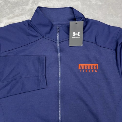 #ad AUBURN TIGERS Under Armour Summit Collegiate Jacket Men’s XL Knit Zip Navy NWT $52.89