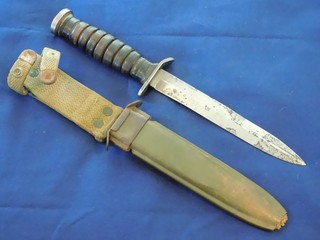 WWII US M3 Trench Fighting Knife IMPERIAL Guard Mark in M8 Scbd Dagger