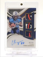 CHRIS JOHNSON 2023 IMMACULATE GAME-USED PATCH AUTOGRAPH AUTO /99 Q5775