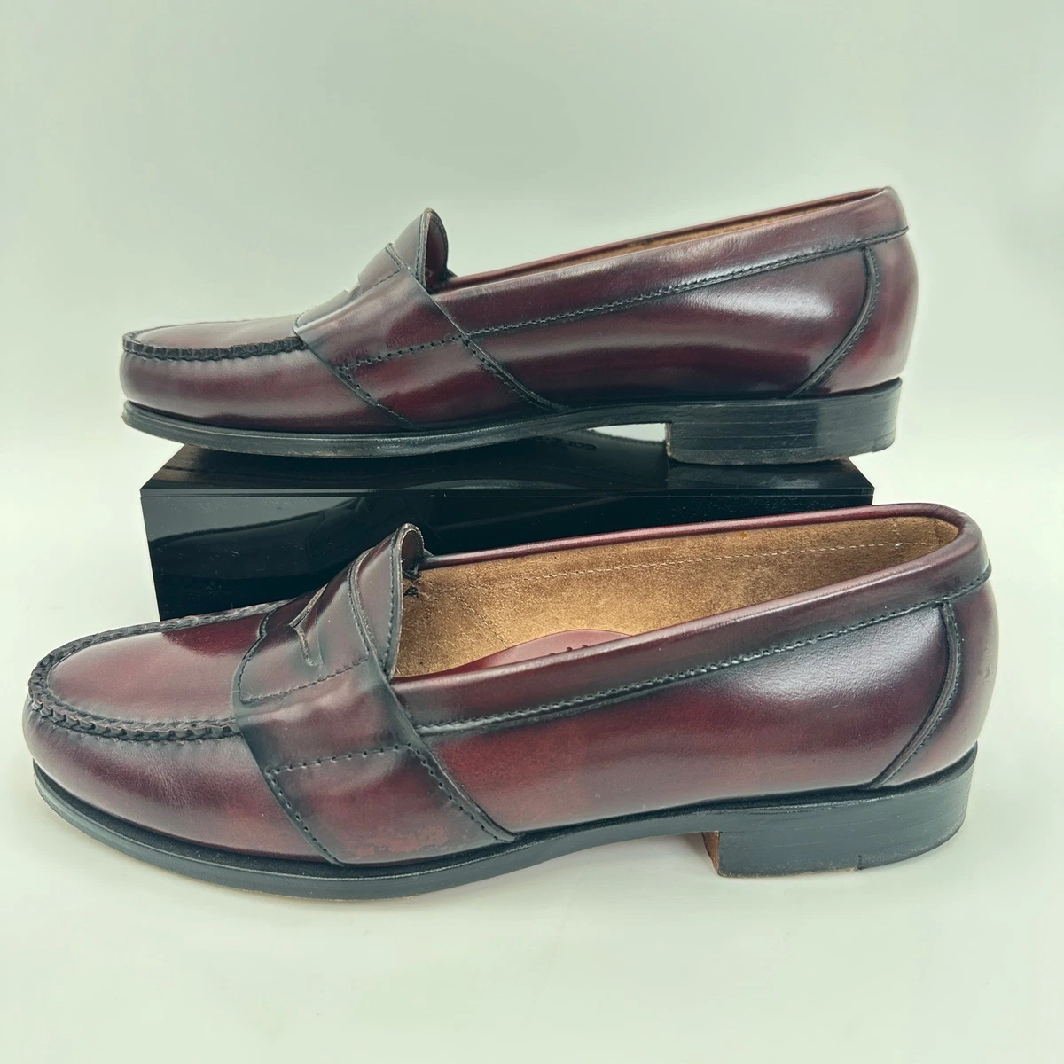 cole haan burgundy dress shoes Men's American Classics Penny Loafers in Red