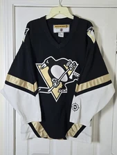 Vintage KOHO Pittsburgh Penguins Black Hockey Jersey Men's Size Medium NHL