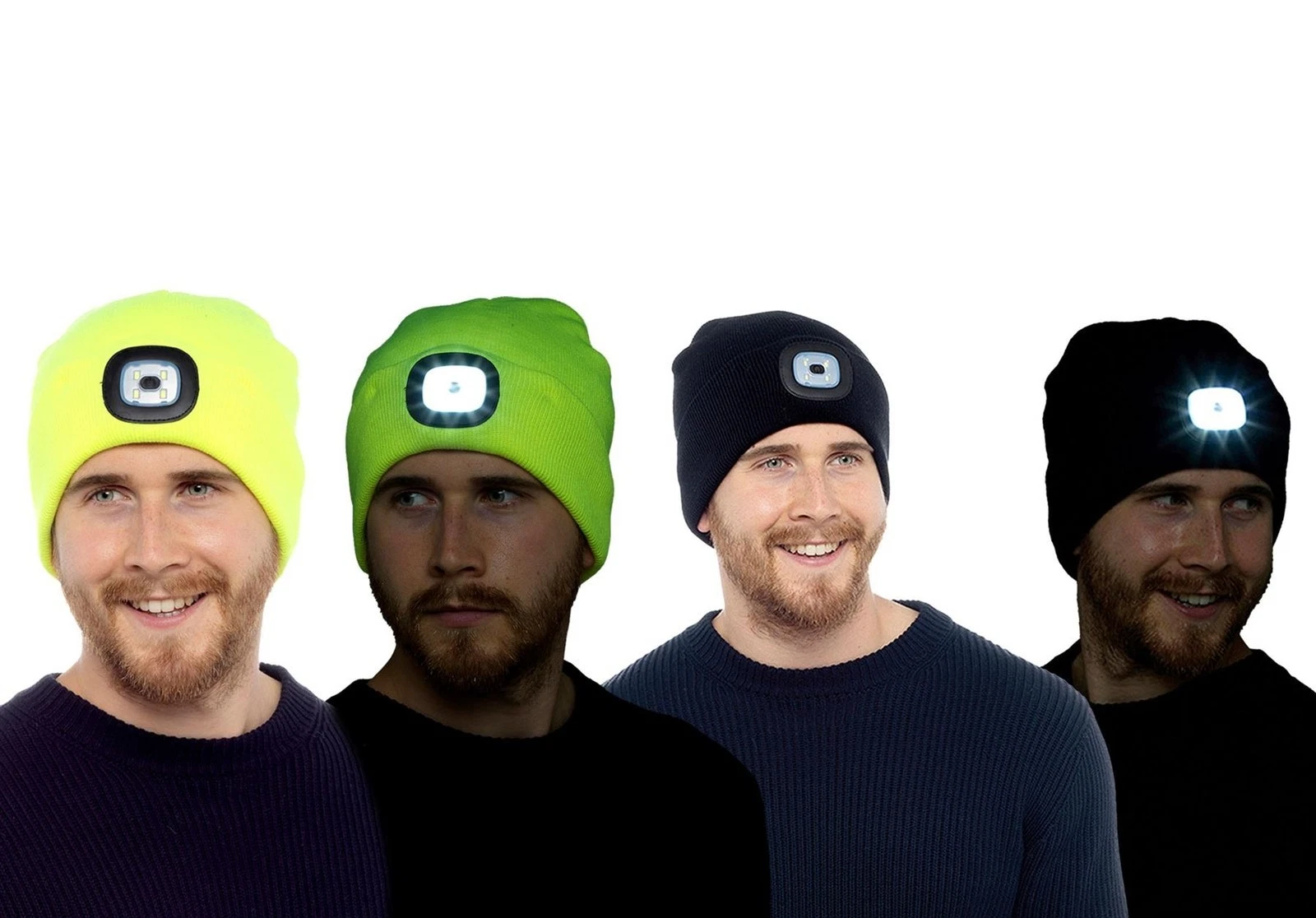 A2Z Mens LED Hat Thinsulate Knitted Beanie Light Up USB Rechargeable led Caps