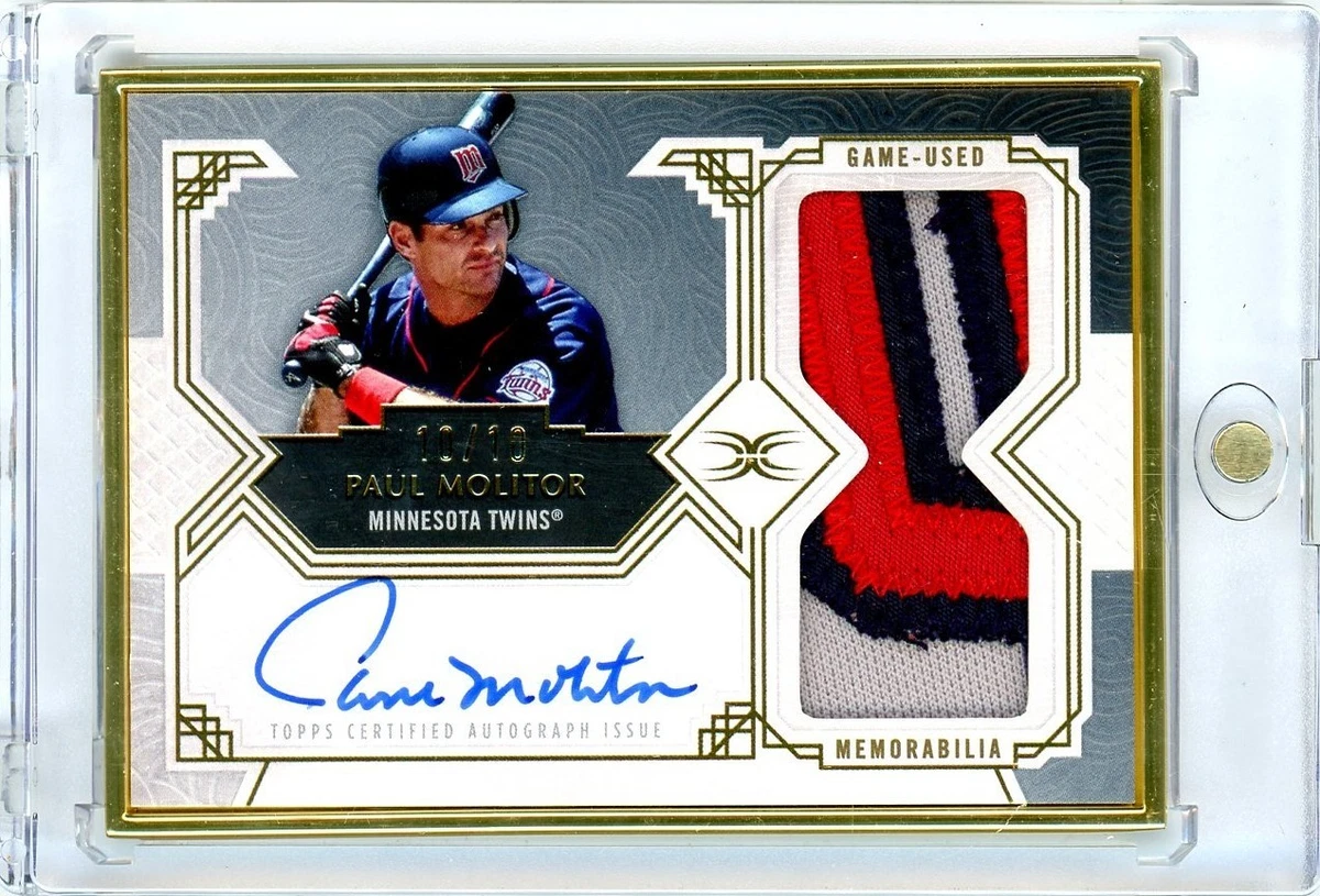 TOPPS MLBカード TIER ONE PAUL MOLITOR MINNESOTA TWINS /100 #T1A-PMO 送料無料 中古 IT1 Topps Paul Molitor Baseball Serial Numbered Sports Trading Cards
