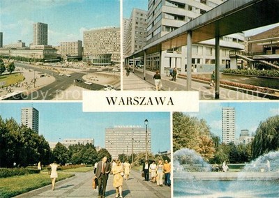 Warszawa Centrum Kaufhaeuser Passage Defilad Platz Hochhaeuser Brunnen Kulturpal