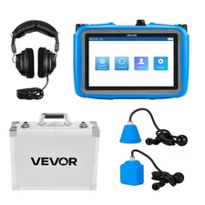 [New]VEVOR Pipe Water Leak Detector for Indoors,1Hz-10000Hz,7" Touchscreen Plumb