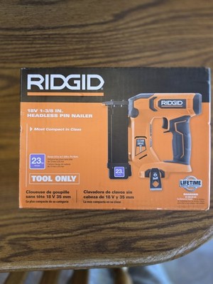 RIDGID 18V Cordless 23-Gauge 1-3/8 in. Headless Pin Nailer (Tool Only)