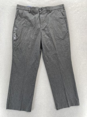 Croft & Barrow Pants Mens 38x29 Classic Fit Easy Care Khakis Gray Stretch Fabric