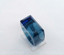 London Blue Topaz Faceted Ring Full Stone Han...